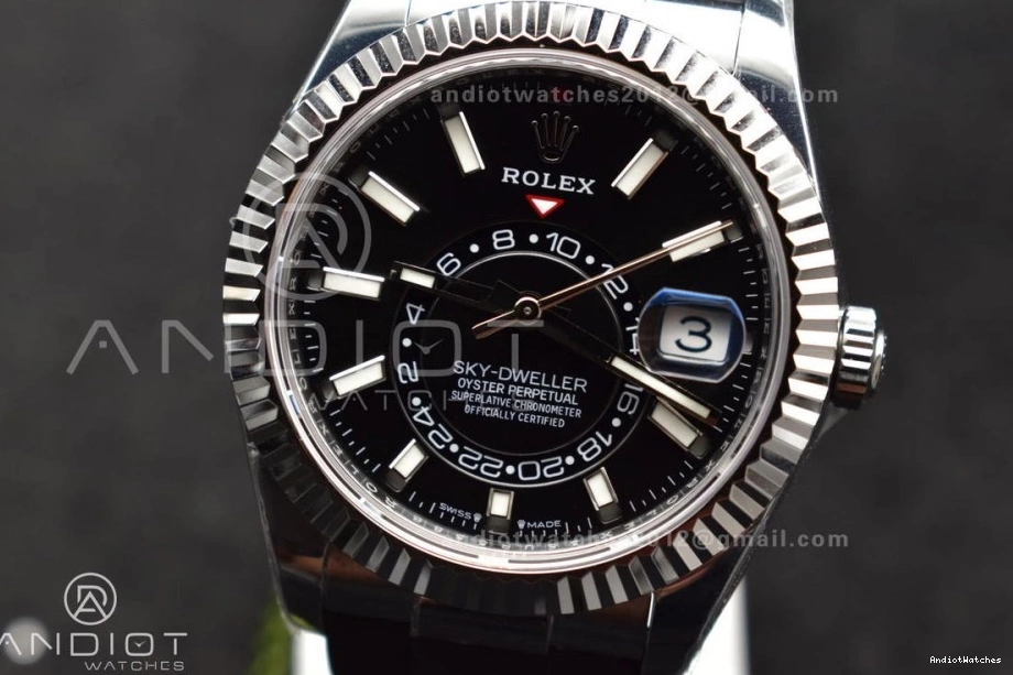 A23J 1:1 1106 336239 Best WrinkleFree SS Black Weight) (Gain ZF on Sky-Dweller Oysterflex Edition Dial Strap 0824